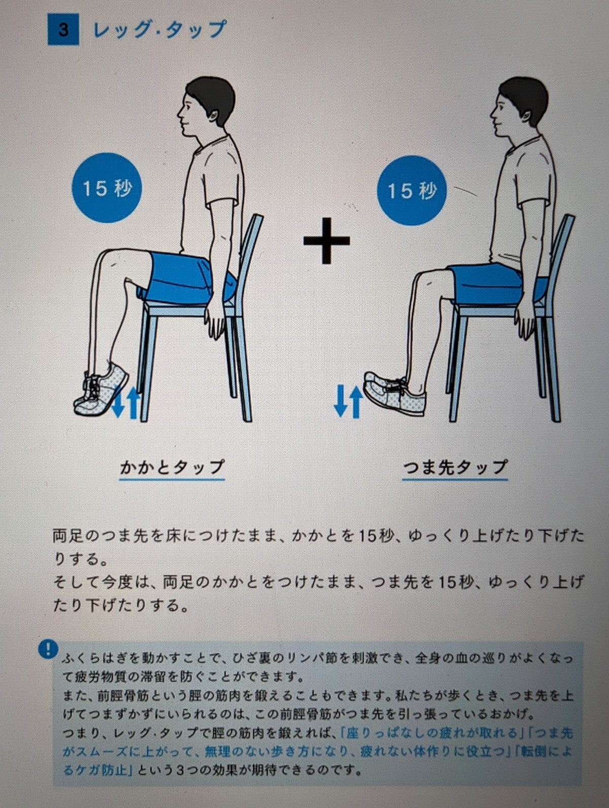 座り疲労に効くレッグタップ